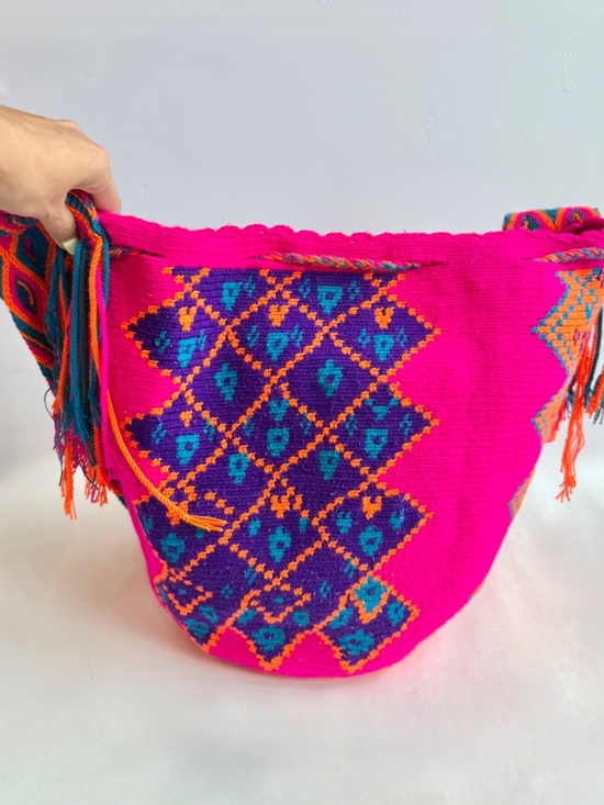Handmade Wayuu Mochila Bag – Vibrant Colors main image 5